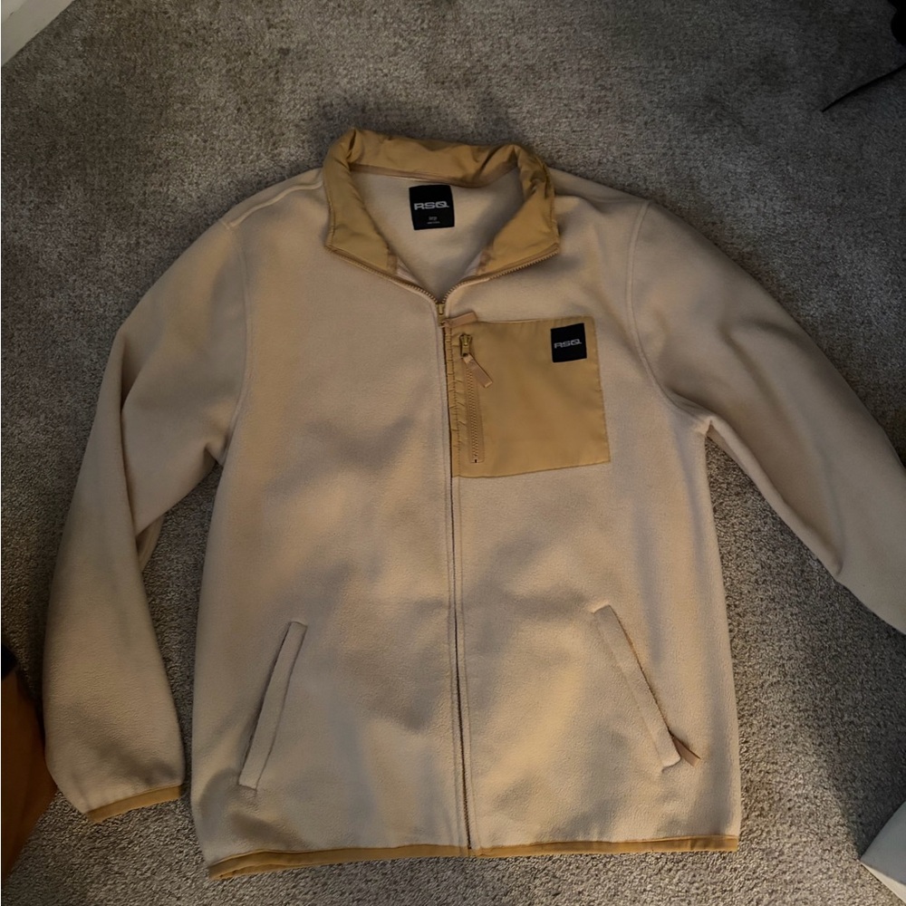 RSQ Yellow Men's Zip-Up Fleece